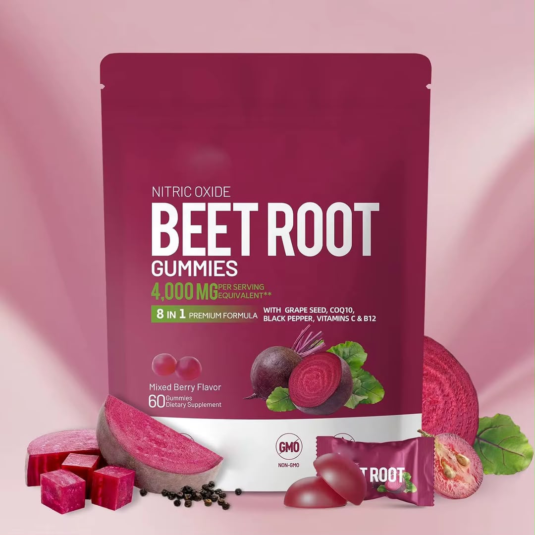 Ceramo™ 8-in-1 Premium Beetroot Gummies Boost Your Energy, Stamina & Confidence Naturally