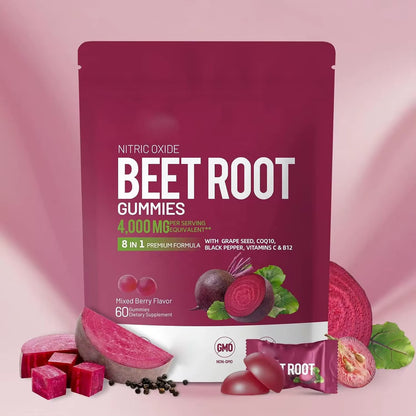 Ceramo™ 8-in-1 Premium Beetroot Gummies Boost Your Energy, Stamina & Confidence Naturally