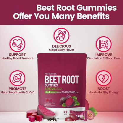 Ceramo™ 8-in-1 Premium Beetroot Gummies Boost Your Energy, Stamina & Confidence Naturally